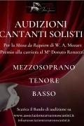 Audizioni Cantanti Solisti - "Requiem" di W.A.Mozart - Premio alla carriera M° Donato Renzetti -