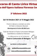 "1º Concorso di Canto Lirico Virtuale SOI Scuola dell'Opera Italiana Fiorenza Cedolins" - 3ª Edizione 2022
